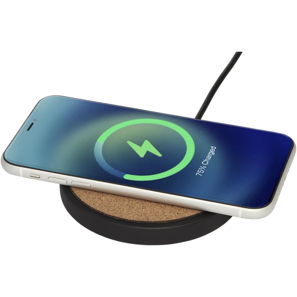 Logotrade advertising product picture of: Kivi 10W limestone/cork wireless charging pad